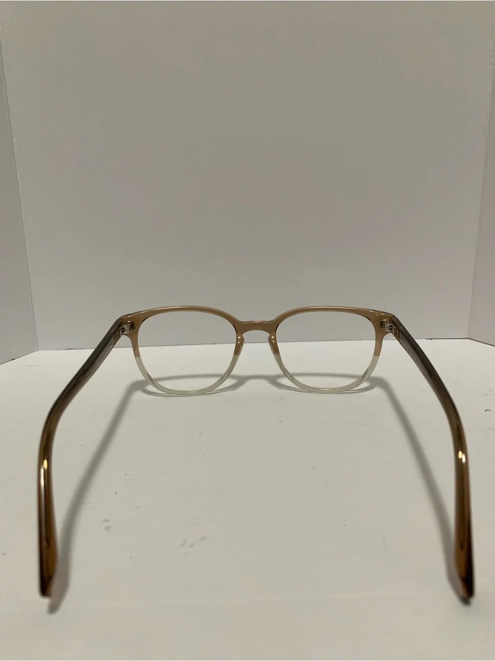 Warby Parker Translucent Brown to Clear Gradient Glasses Frames Only